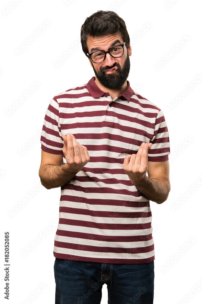 Ruined man with glasses