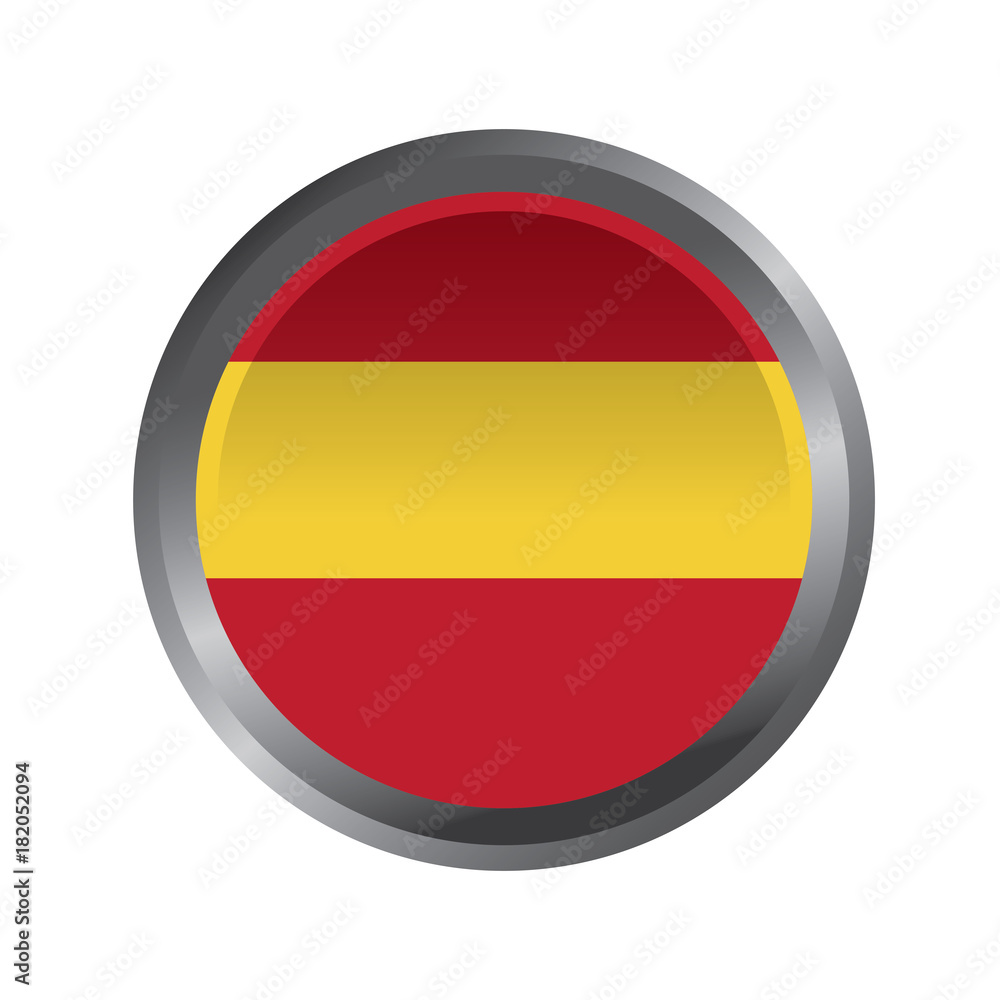 spain flag button icon image vector illustration design spain flag button icon image vector illustration design