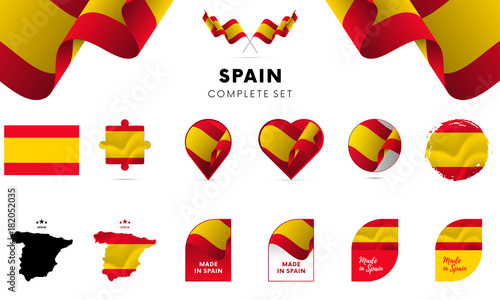 Spain complete set. Vector illustration.