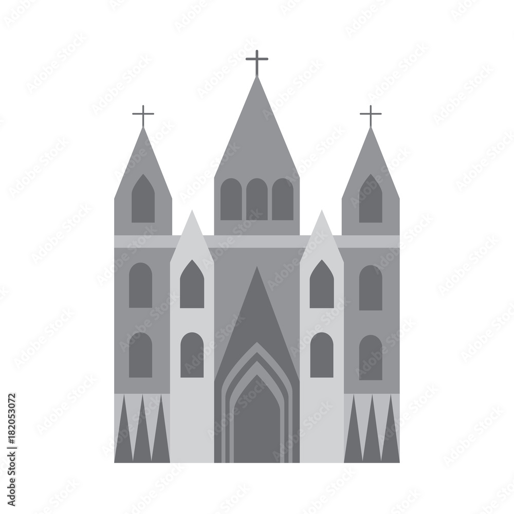 church cathedral icon image vector illustration design 