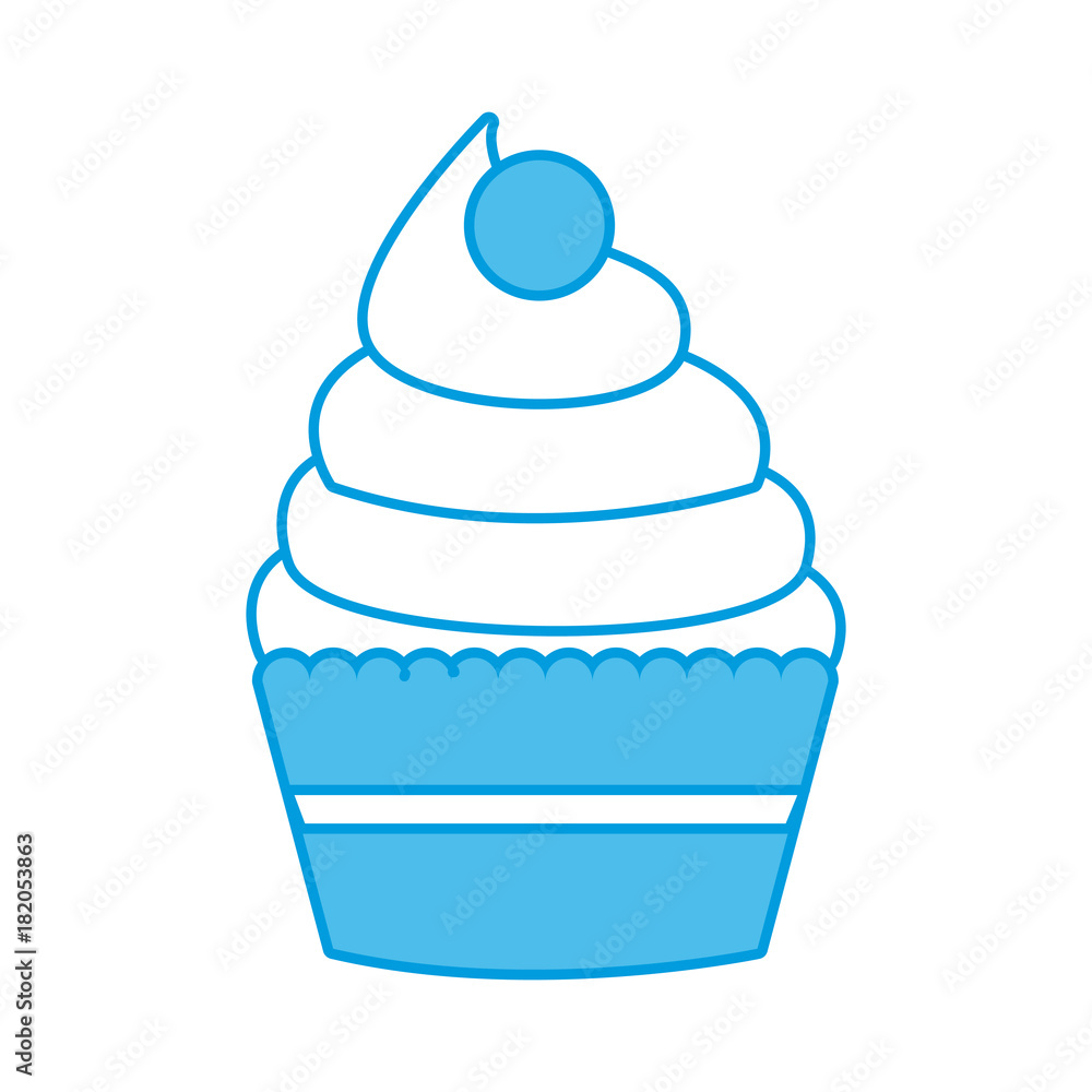 Cupcake delicious dessert icon vector illustration graphic design Cupcake delicious dessert icon vector illustration graphic design