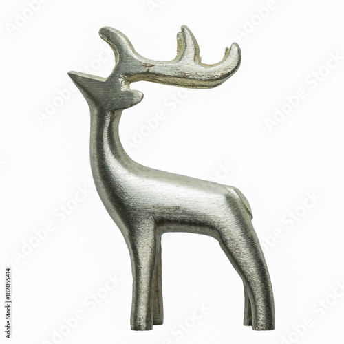 reindeer toy isolated on white background for your christmas design