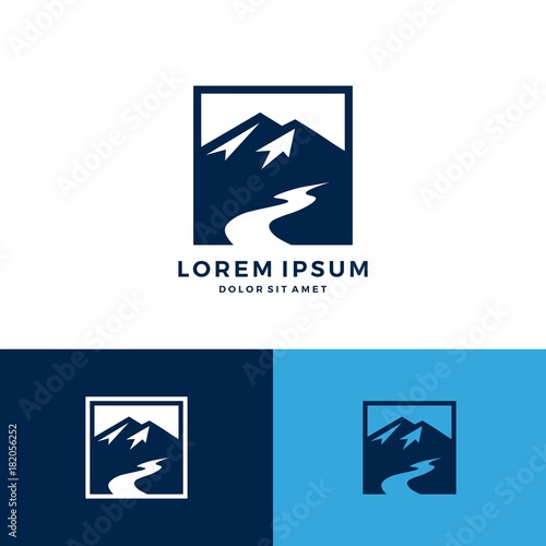 mount creek logo vector icon download