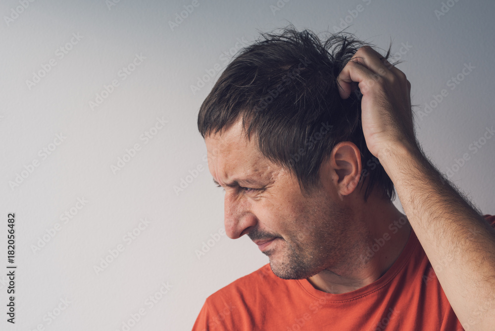 Forgetful absent-minded man