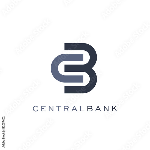 Abstract lock icon, linear style, bank vector logo template. Currency exchange and finance operations