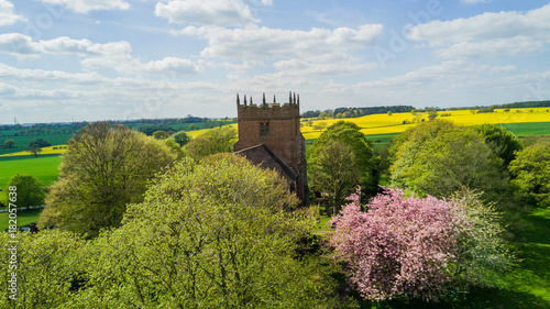 English Church Drone Photo 