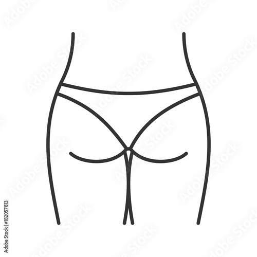 Buttocks linear icon