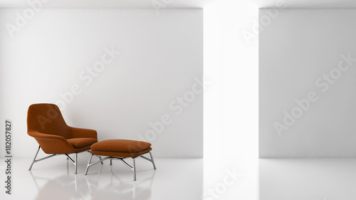 Fototapeta Naklejka Na Ścianę i Meble -  Modern bright interiors. 3D rendering illustration
