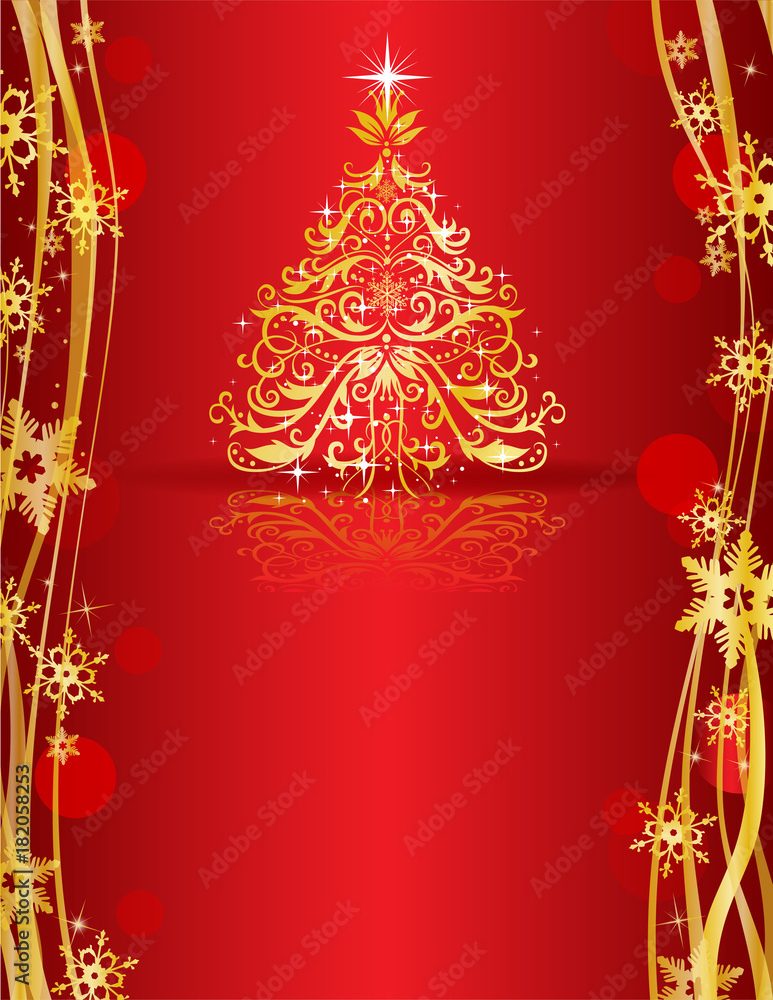 Ornate golden Christmas tree Ornate golden Christmas tree