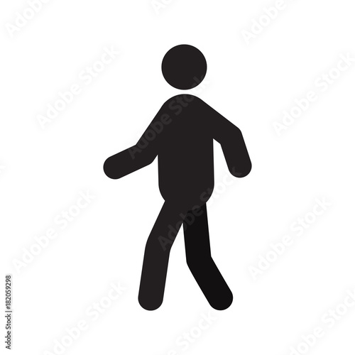 Walking man silhouette icon