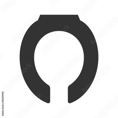 Toilet seat glyph icon