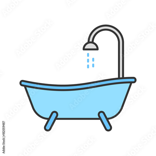 Bathtub color icon