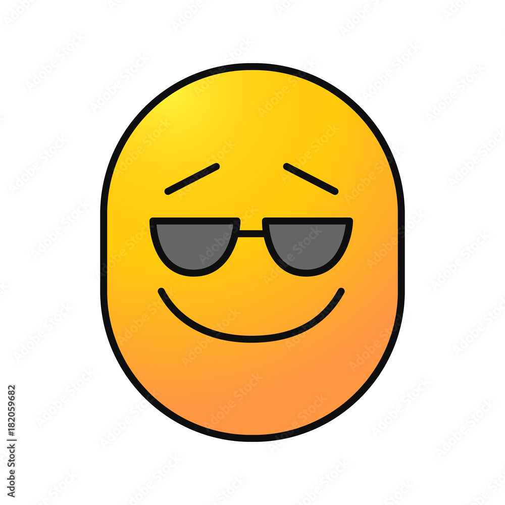 Fototapeta premium Cool smile color icon