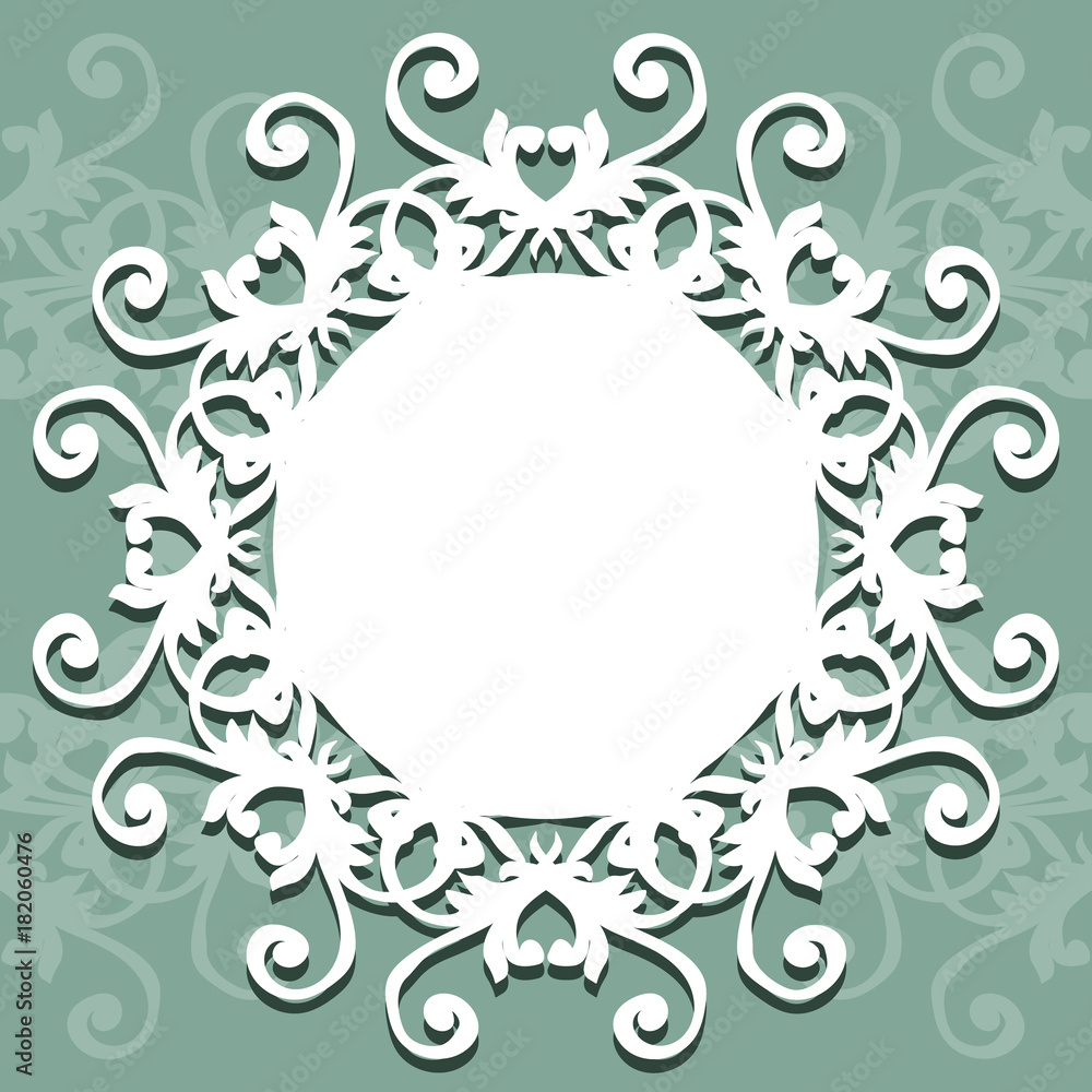 Collection of round lacy napkin for your text or photo. Elegant design . Vector illustration . It can be used as a frame for the photo , for greeting cards, invitations . Collection of round lacy napkin for your text or photo. Elegant design . Vector illustration . It can be used as a frame for the photo , for greeting cards, invitations .