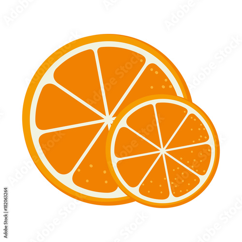 orange sliced isolated icon vector illustration design
