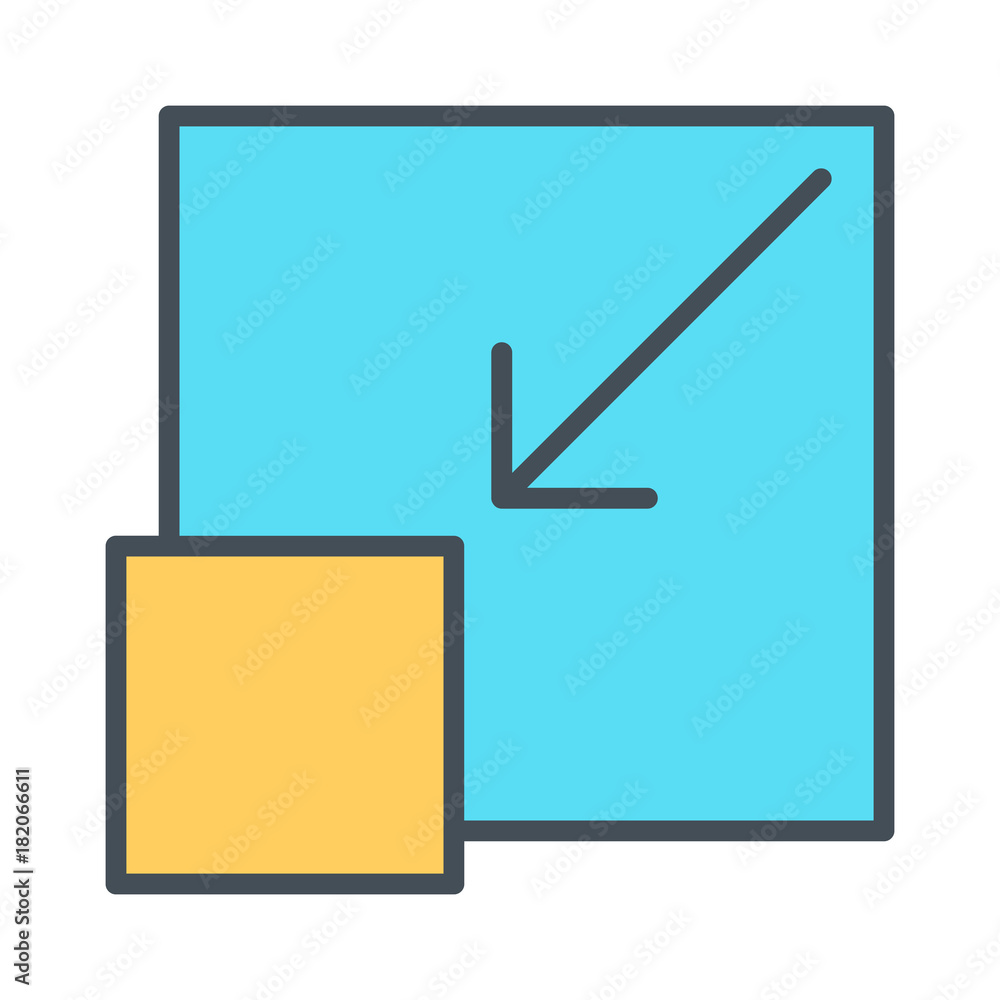 Exit full screen thin line icon. Vector pictogram Exit full screen thin line icon. Vector pictogram