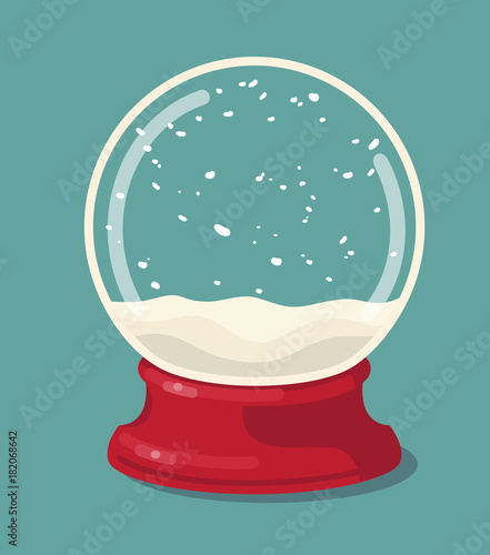 Vector Empty Snow Globe.