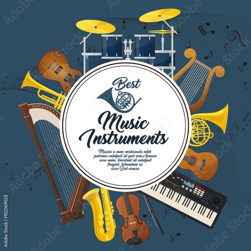 Sound equipment and music instruments with notes