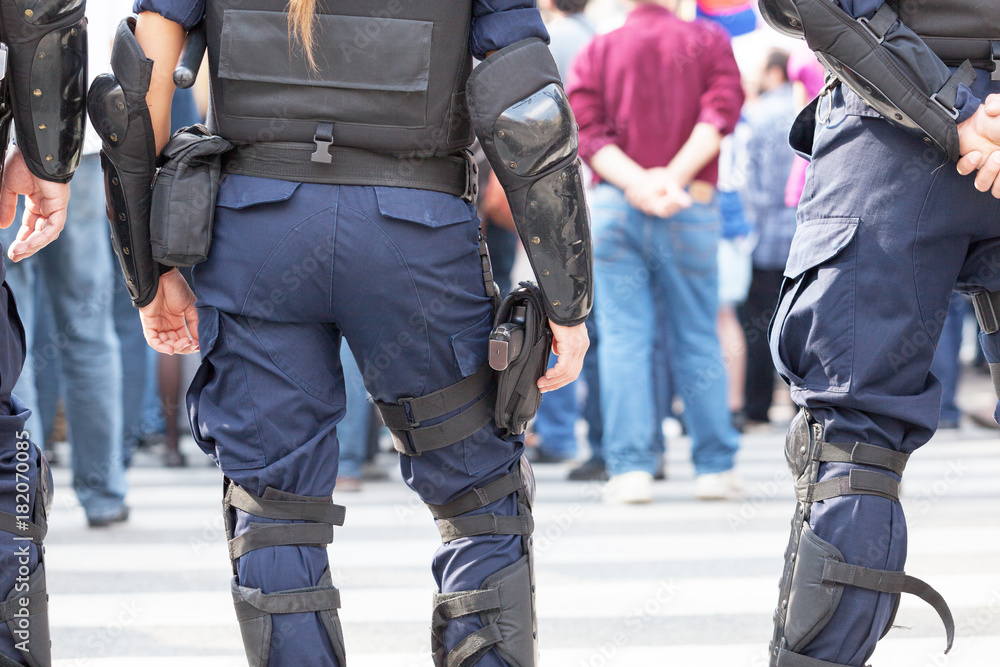 Police. Law enforcement. Street protest. Police. Law enforcement. Street protest.