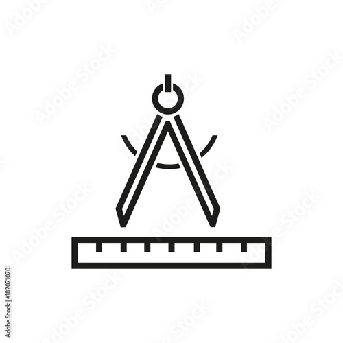 Divider and Ruler Line Vector Icon