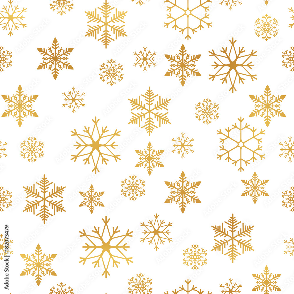 Snowflakes seamless pattern. Snow falls background. Vector illustration. Seamless pattern on a white background Snowflakes seamless pattern. Snow falls background. Vector illustration. Seamless pattern on a white background