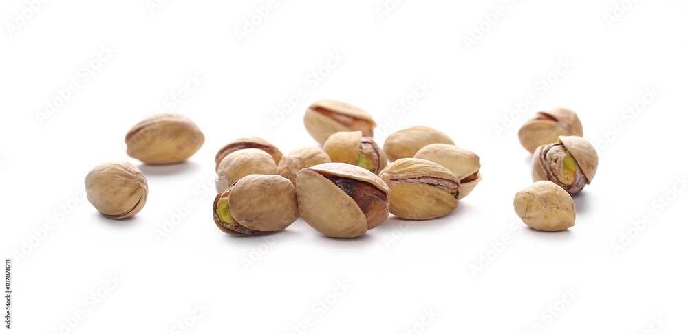Pistachios isolated on white background Pistachios isolated on white background