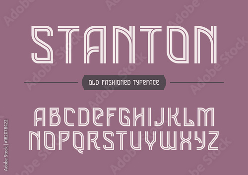 Stanton decorative vector vintage retro typeface, font, alphabet photo