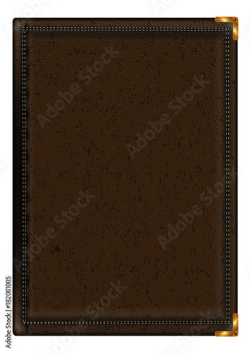 Notepad in brown leather binding