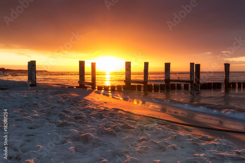 Sunset at the dunes of Zingst