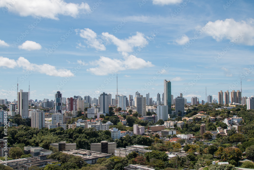 Aerial view of the city of Salvador Bahia Brazil