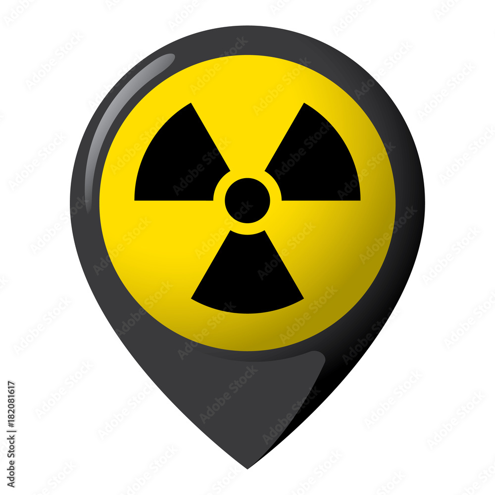 Icon representing radiation location, product location and radioactive debris. Ideal for catalogs of institutional materials Icon representing radiation location, product location and radioactive debris. Ideal for catalogs of institutional materials