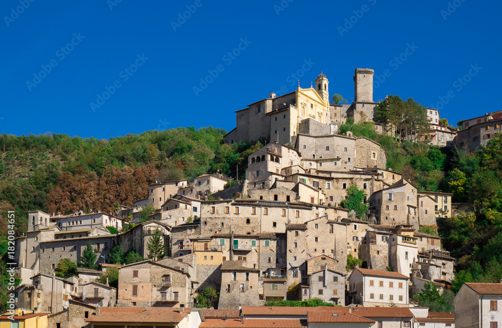 CANTALICE (Italy) - The historic center of an old and very little stone town in Sabina region, province of Rieti, central Italy