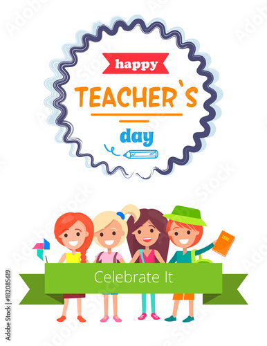 Happy Teacher s Day with Appeal for Celebration