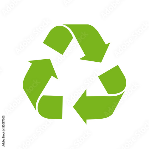 Recycle logo green vector