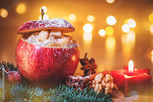 Photography Dessert zu Weihnachten - Bratapfel