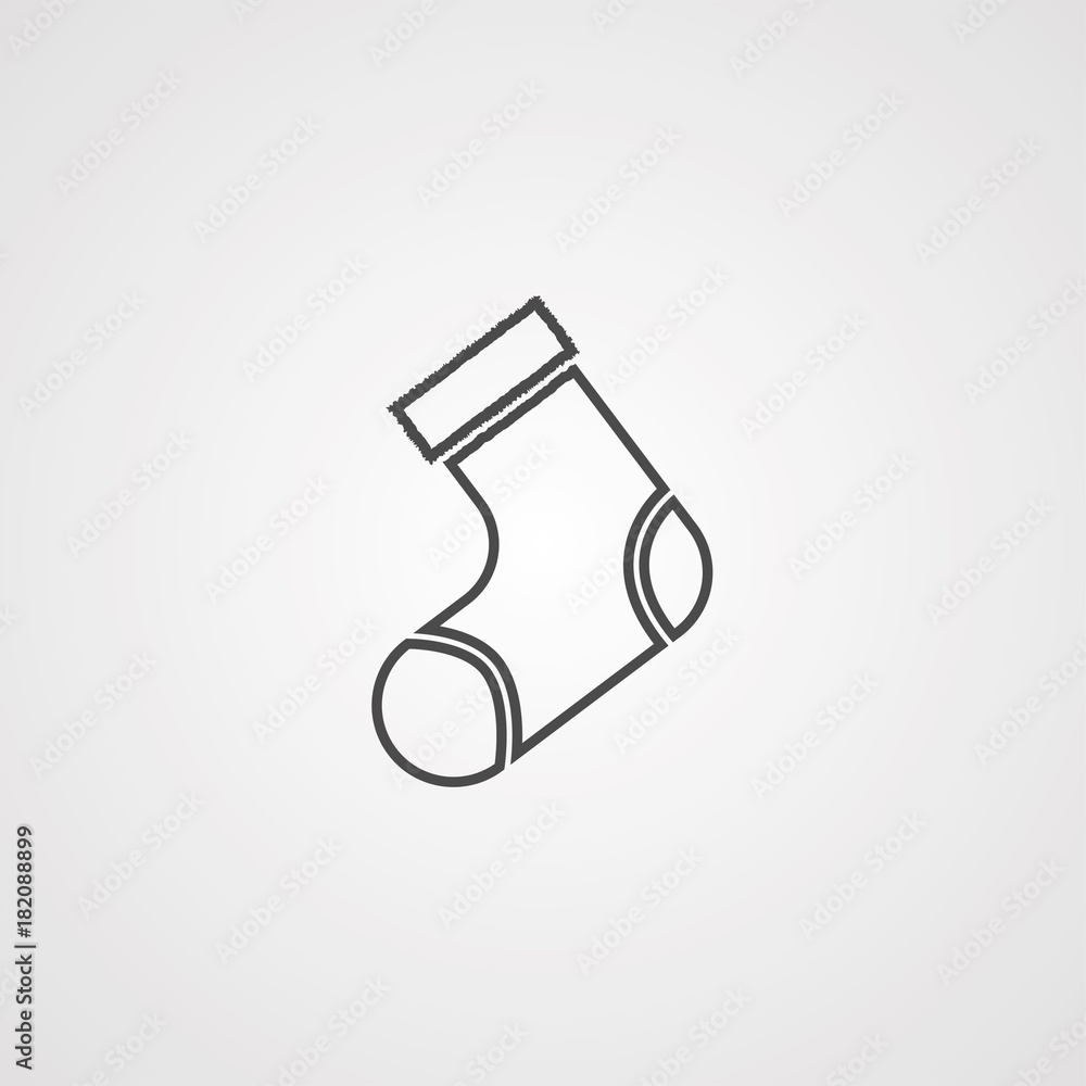 Christmas sock icon Christmas sock icon