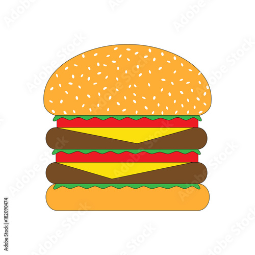 Illustration of cheeseburger