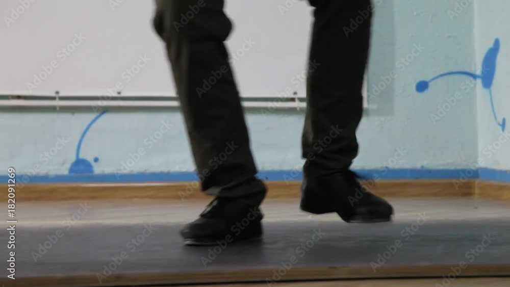 Step. Awesome step dance. Tap. Training of three young girls in the hall. Step. Awesome step dance. Tap. Training of three young girls in the hall.