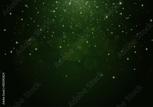 étoiles fond vert