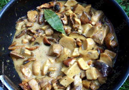 Photos fricassée de champignons des bois