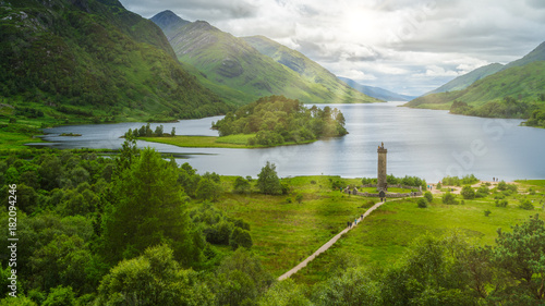 Fényképezés Glenfinnan Monument, at the head of Loch Shiel, Inverness-shire, Scotland