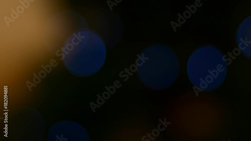 Christmas's Tree Flickering Lights, Bokeh, Winter Holiday, Christmas Time