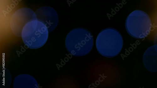 Pan Over A Christmas Tree Lights, Bokeh, Winter, Holiday