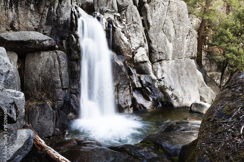 Waterfall Long Exposure Chilnualna Trail Yosemite Park California