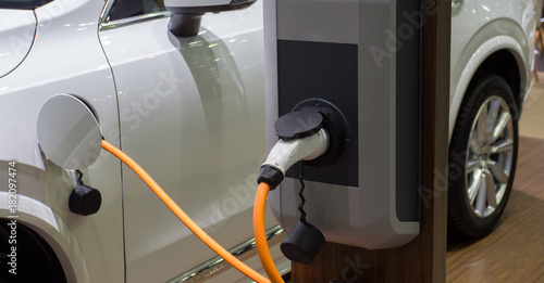 The power supply for electric car charging.