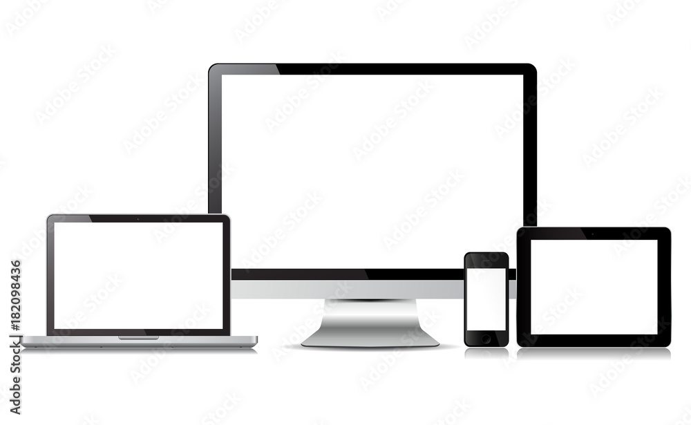 Laptop Tablet Smartphone Desktop Vector Devices Laptop Tablet Smartphone Desktop Vector Devices