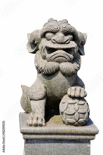 Wallpaper Mural stone statue of a horse dragon on a white background Torontodigital.ca