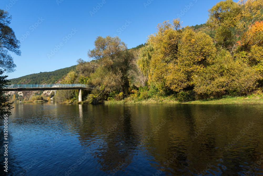 Autumn Landscape of Iskar River near Pancharevo lake, Sofia city Region, Bulgaria Autumn Landscape of Iskar River near Pancharevo lake, Sofia city Region, Bulgaria