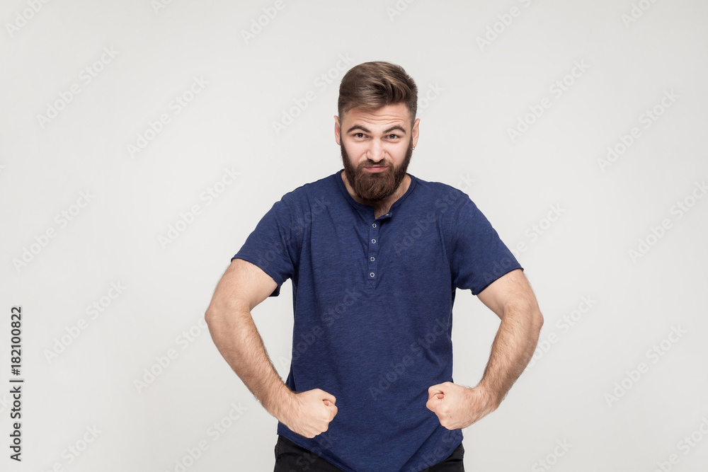 Popeye the Sailor style. Masculinity bearded man posing Popeye the Sailor style. Masculinity bearded man posing
