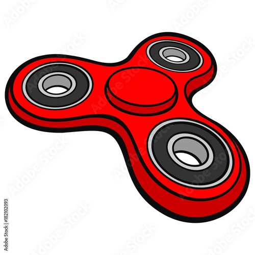 Fidget Spinner - A vector illustration of a cartoon Fidget Spinner.